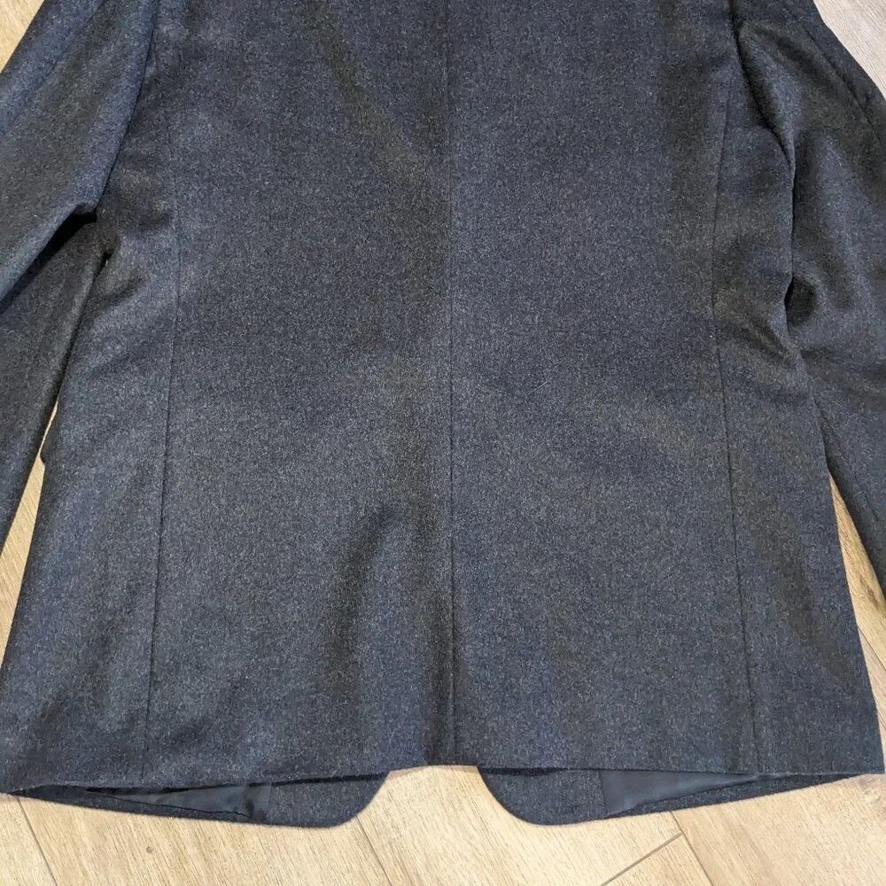 Pronto Uomo Blazer Mens 42R Dark Gray 100% Cashmere Couture Sports Coat Jacket